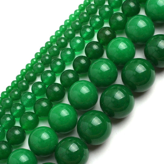 Dark Green Jade Beads 4mm 6mm 8mm 10mm 12mm 15''