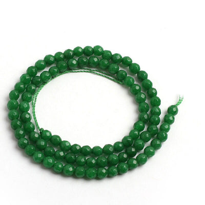 Dark Green Jade Faceted Beads 4mm 6mm 8mm 10mm 12mm 15''