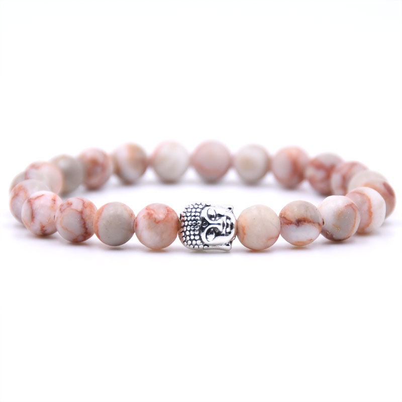 Naturstensarmbånd Buddha-armbånd 8 mm 8''