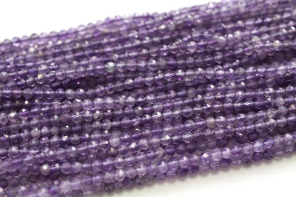 Amethyst Faceted Beads Natural Gemstone Beads 2mm 3mm 4mm 15''