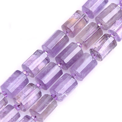 Perles à facettes en améthyste claire, 10 x 14 mm, 22 pièces