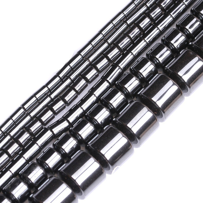 Hematite Tube Beads 6mm 8mm 10mm 12mm