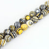 Yellow Black White Malachite Beads 4mm 6mm 8mm 10mm 12mm 15''