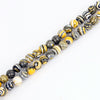 Yellow Black White Malachite Beads 4mm 6mm 8mm 10mm 12mm 15''