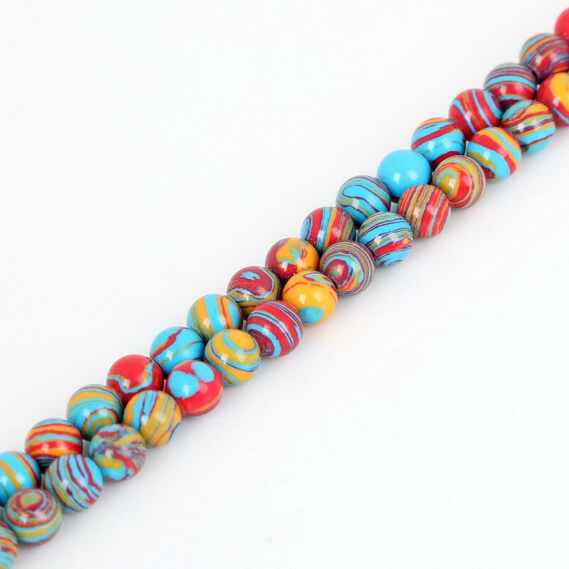 Red Blue Malachite Beads 4mm 6mm 8mm 10mm 12mm
