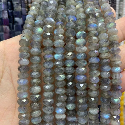 A  Labradorite Rondelle Faceted Beads  3x5mm 4x6mm 5x8mm