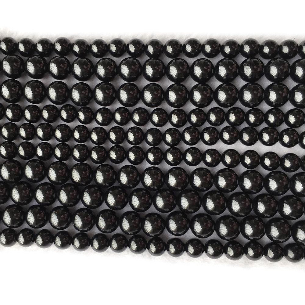 AA Black Spinel Stone Beads 4mm 6mm 8mm 10mm 15''