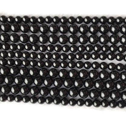 AA Black Spinel Stone Beads 4mm 6mm 8mm 10mm 15''