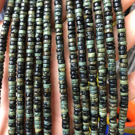 2x4mm Kambaba Jasper Heishi Beads 15''
