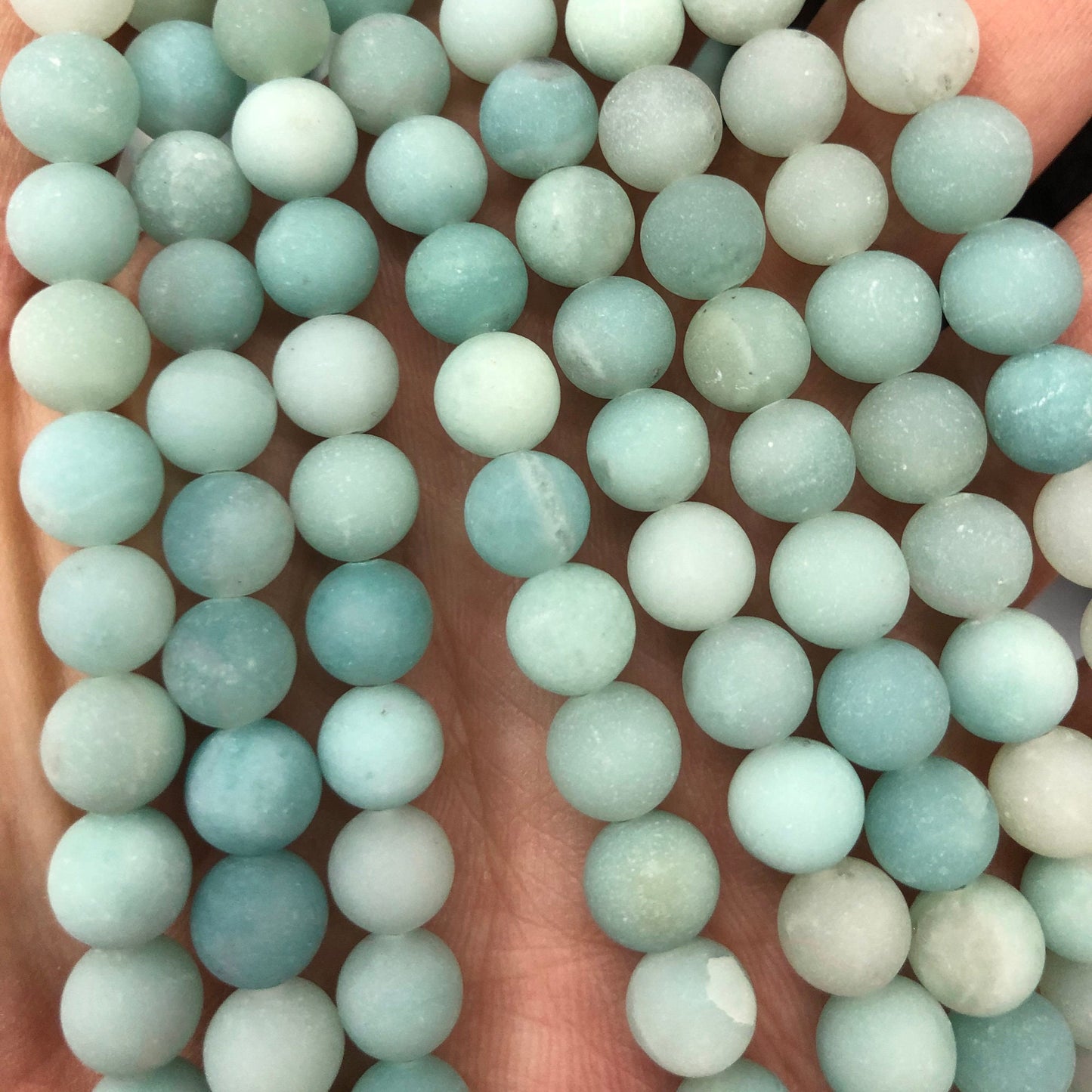 Grønne Amazonite matperler 4 mm 6 mm 8 mm 10 mm 12 mm 15''
