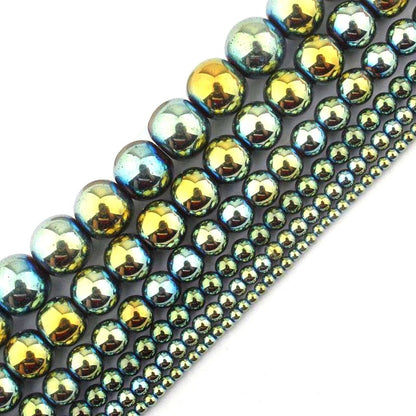 Blue Green Hematite Beads 2mm 3mm 4mm 6mm 8mm 10mm