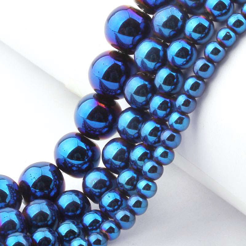Blue Hematite Beads 2mm 3mm 4mm 6mm 8mm 10mm