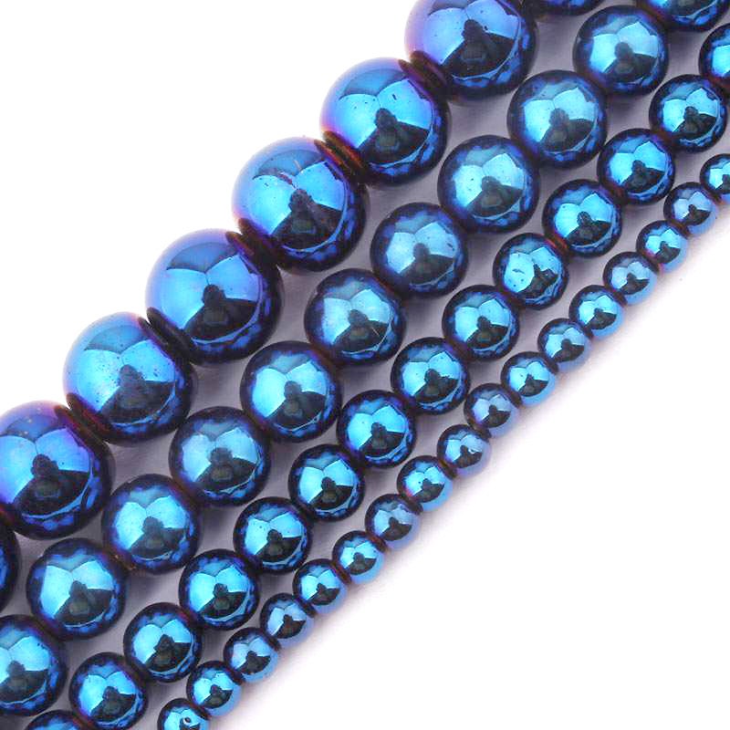 Blue Hematite Beads 2mm 3mm 4mm 6mm 8mm 10mm