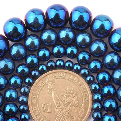 Blue Hematite Beads 2mm 3mm 4mm 6mm 8mm 10mm