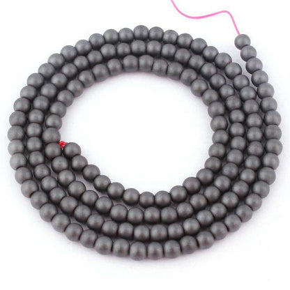 Hematite Matte Beads  2mm 3mm 4mm 6mm 8mm 10mm 15''