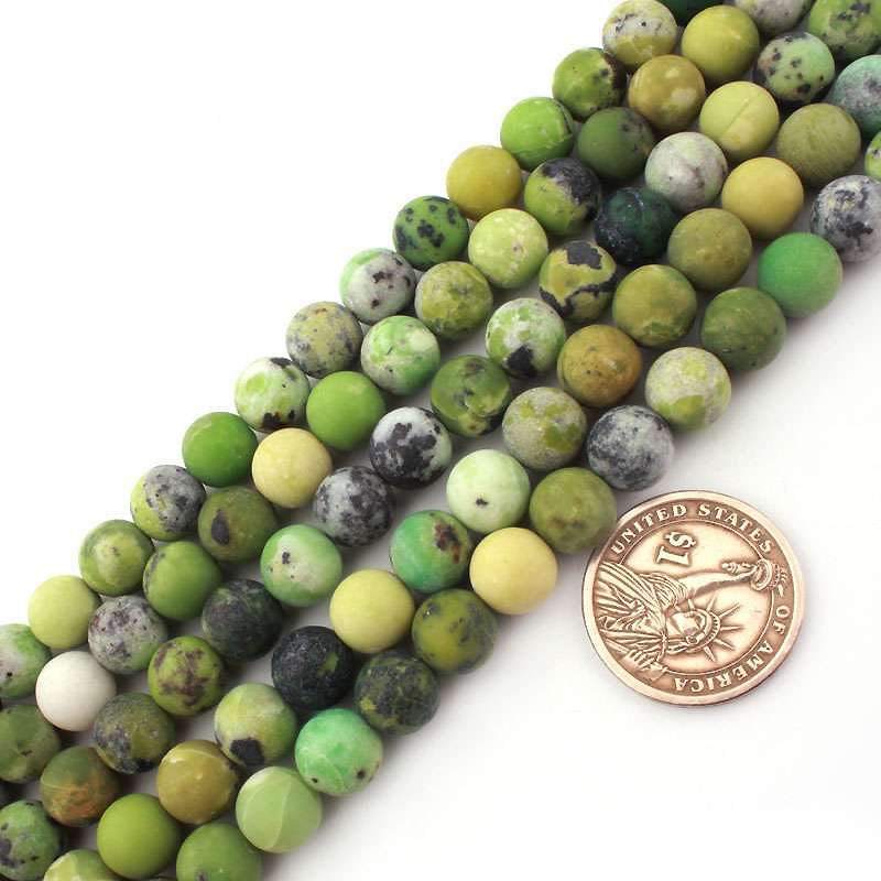 Australsk jade mat, naturlig ædelsten, rund sten 4mm 6mm 8mm 10mm 15''