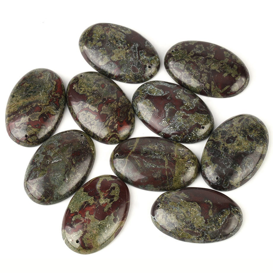 Dragon Bloodstone Pendant 2pcs