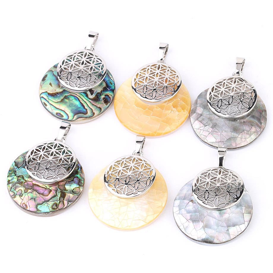 Shell Pendant Halskæde, Charms Pendant Til Kvinder, Abalone Shell Halskæde Smykker 18''