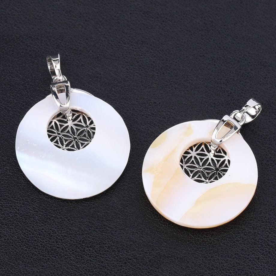 Shell Pendant Halskæde, Charms Pendant Til Kvinder, Abalone Shell Halskæde Smykker 18''