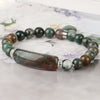 Indian Agate Heart Bracelet 7.5''