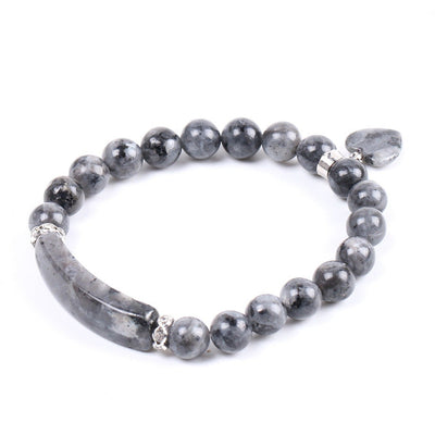 Black Labradorite Heart Bracelet 7''