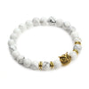 Howlite Animal Owl Head Bracelets 8mm 8''