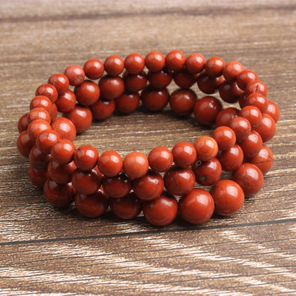 Un bracelet en jaspe rouge 8''