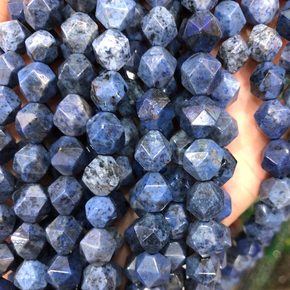 Dumortierite Nugget Faceted Beads 6mm 8mm 10mm 15''
