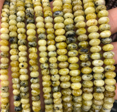 Yellow Turquoise Rondelle Beads 4x6mm 5x8mm 15''