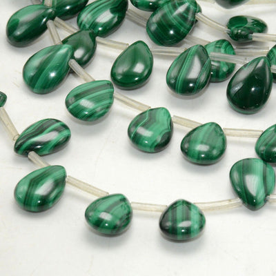 Genuine Malachite Teardrop Beads 10x14mm 13x18mm 15x20mm 15''