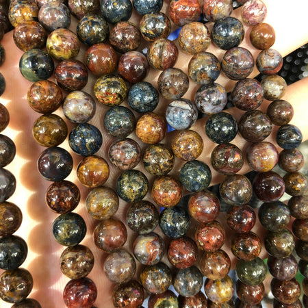 Perles de piétersite 4 mm 6 mm 8 mm 10 mm 15''