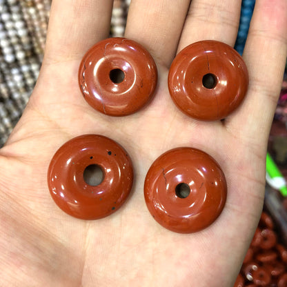 Red Jasper Donut Pendant 25mm 30mm 40mm 50mm 1pc