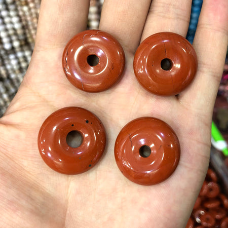 Red Jasper Donut Beads 30mm 40mm 50mm 1pc