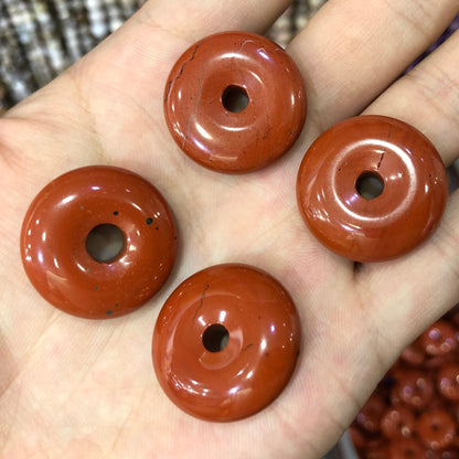 Red Jasper Donut Pendant 25mm 30mm 40mm 50mm 1pc