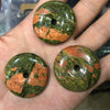 Unakite Donut Beads 30mm 35mm 1pc
