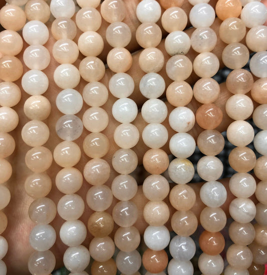 Light Pink Aventurine , Natural Gemstone , Round Stone  4mm 6mm 8mm 10mm 12mm 15''