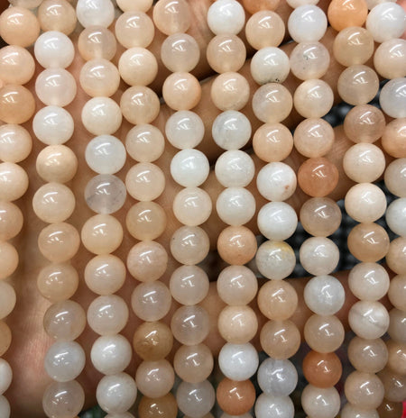 Aventurine rose clair, pierre précieuse naturelle, pierre ronde 4 mm 6 mm 8 mm 10 mm 12 mm 15''