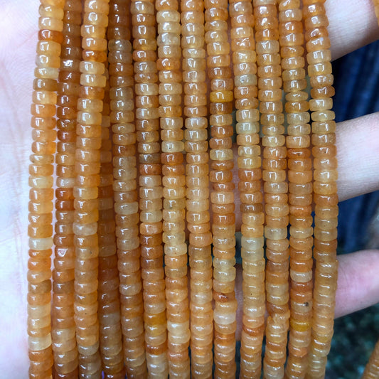 2x4mm Red Aventurine Rondelle Stone Beads 15''