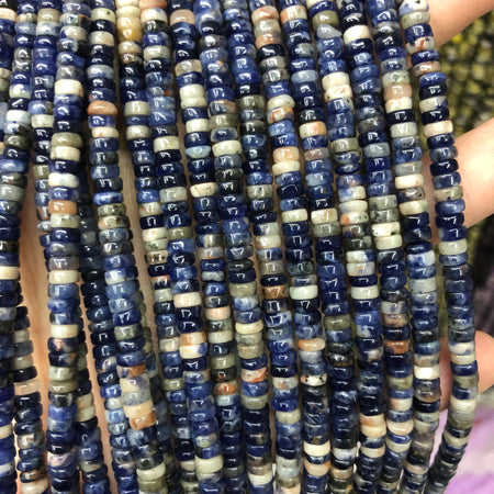 2x4mm Mix Sodalite Heishi Beads 15''