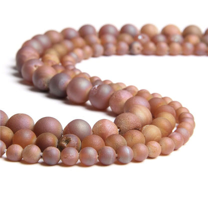 Orange Druzy Agate 6mm 8mm 10mm 12mm 14mm