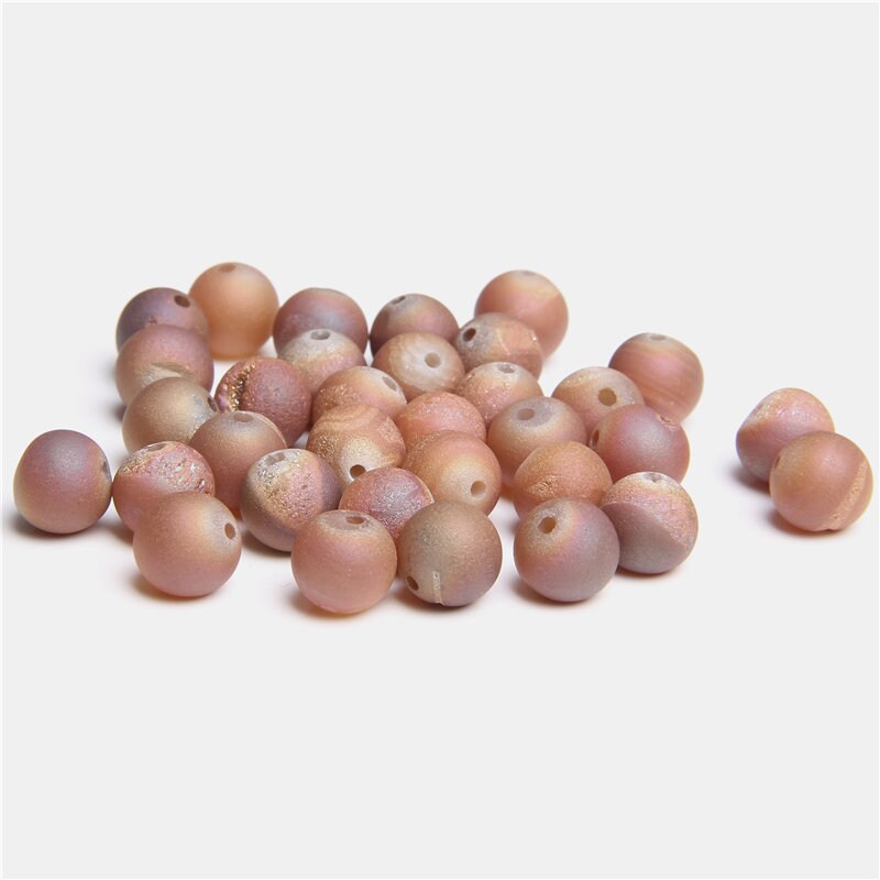 Orange Druzy Agate 6mm 8mm 10mm 12mm 14mm