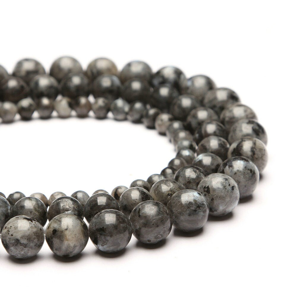 Black Labradorite Beads 4mm 6mm 8mm 10mm 12mm 15''