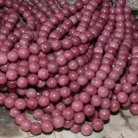 Perles de rhodonite rouge de qualité supérieure 4 mm 6 mm 8 mm 10 mm 15''