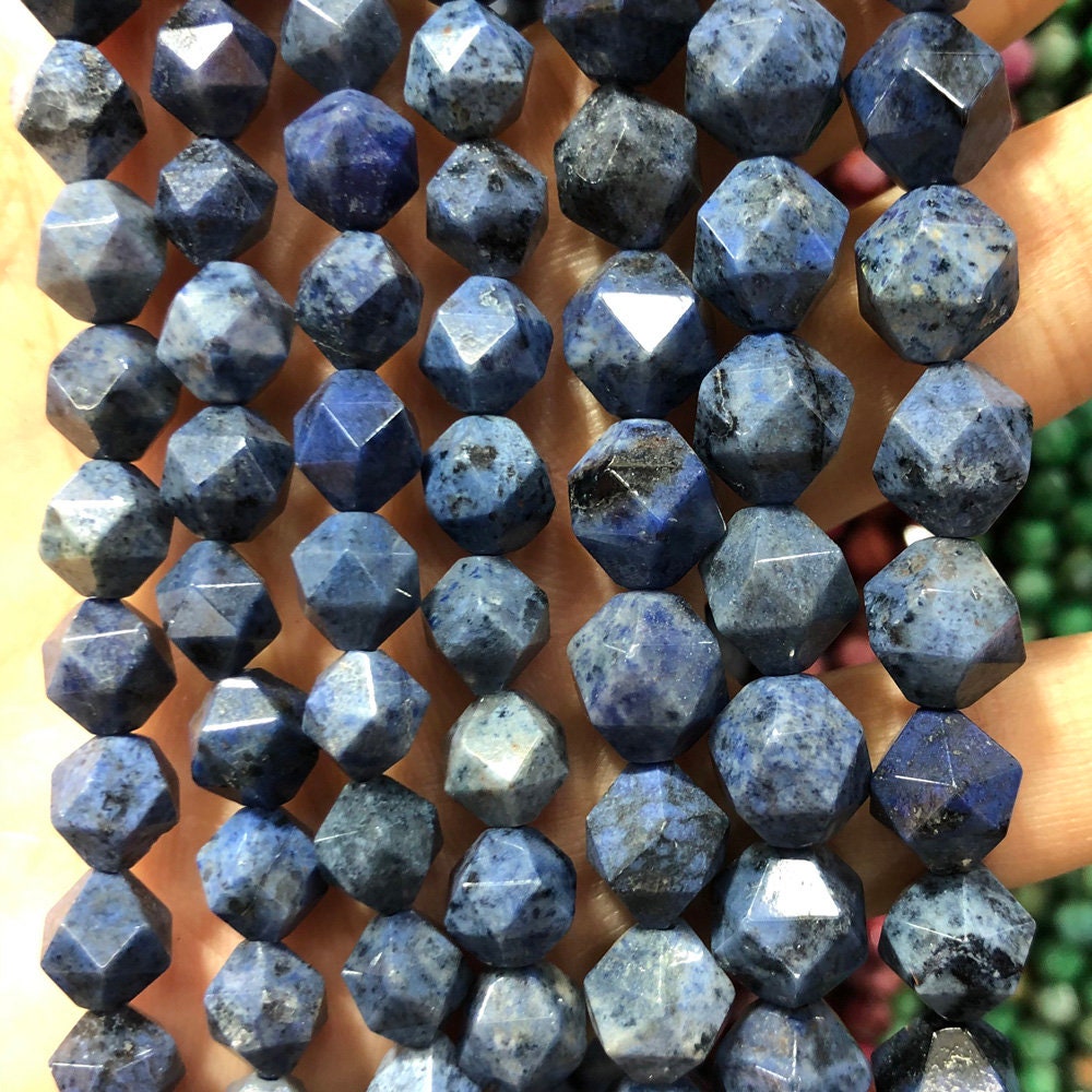 Dumortierite Nugget Faceted Beads 6mm 8mm 10mm 15''