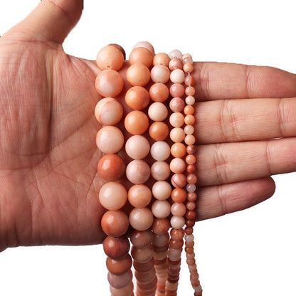 Pink Aventurin, Naturlig Ædelsten, Rund Sten 4mm 6mm 8mm 10mm 15''