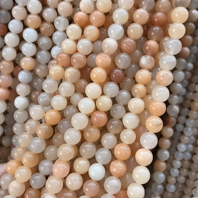 Aventurine rose clair, pierre précieuse naturelle, pierre ronde 4 mm 6 mm 8 mm 10 mm 12 mm 15''