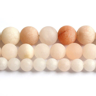 Light Pink Aventurine Matte , Natural Gemstone , Round Stone  6mm 8mm 10mm