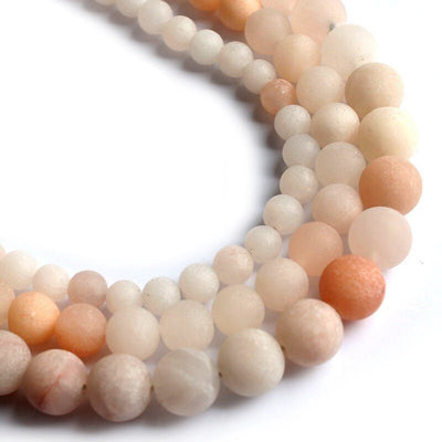 Light Pink Aventurine Matte , Natural Gemstone , Round Stone  6mm 8mm 10mm