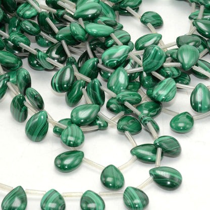 Genuine Malachite Teardrop Beads 10x14mm 13x18mm 15x20mm 15''