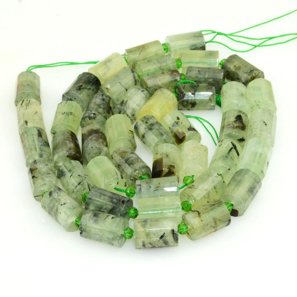 Natural Stone Beads Faceted Tube Beads Amethyst, Amazolite, Sunstone, Lapis Lazuli 10x14mm